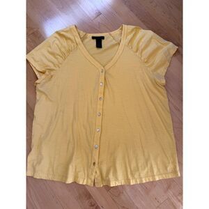 Preswick & Moore Yellow Button Down Blouse